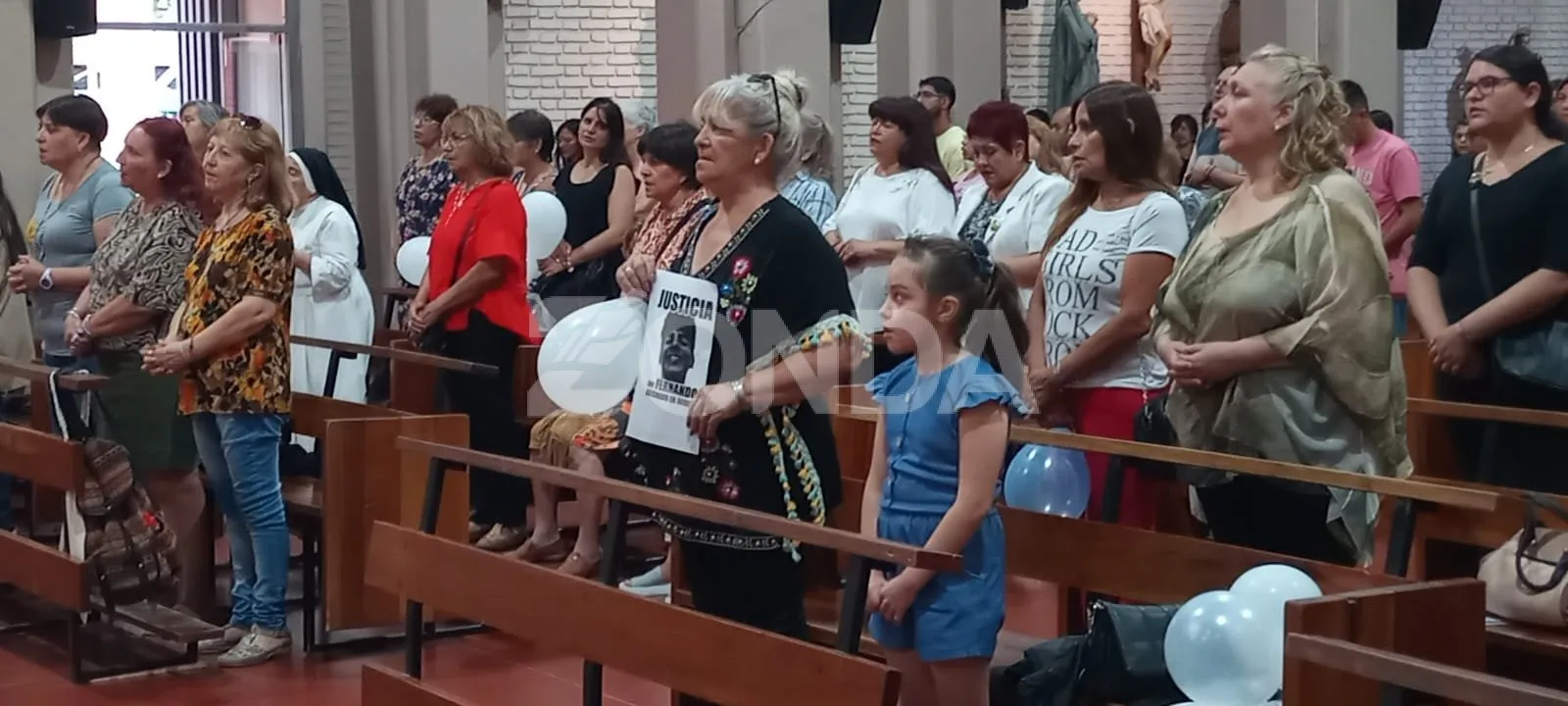 Misa por fernando báez sosa en san juan 