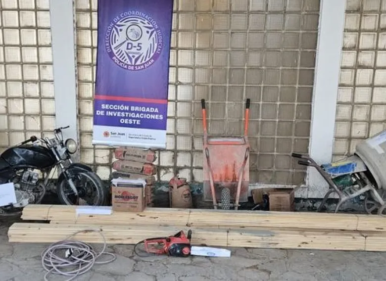 Un operativo policial permitió recuperar bienes robados y detener a dos sospechosos en Ullum