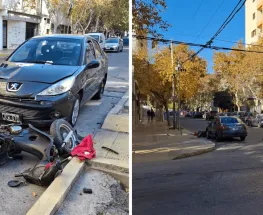 Otra vez la esquina de Tucumán y General Paz: grave choque dejó a una motociclista herida