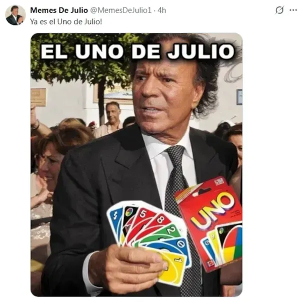 Los memes de Julio Iglesias vuelven a dominar internet con el inicio de julio - Imagen