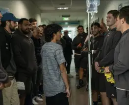 Los Pumas visitaron el Hospital Rawson y compartieron una jornada con niños internados