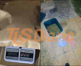 Agredió a su pareja, huyó al techo y terminó delatándose con tuppers de marihuana