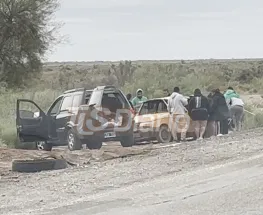 Las imágenes del choque en Ruta 40 que dejó una mujer muerta y cuatro heridos en Sarmiento