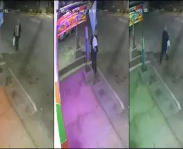 Una cámara registró el robo de una bandera argentina en Santa Lucía