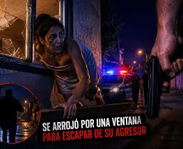Escapó por una ventana para salvar su vida del ataque de su pareja