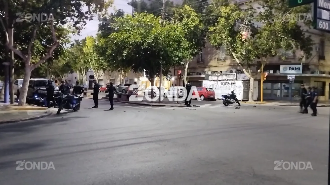 CHOQUE MOTO POLICIA CENTRO