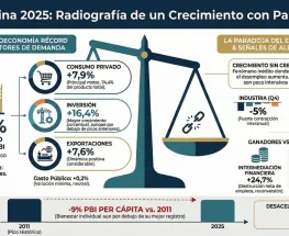 El PBI creció 4,4% en 2025, pero cerró el año con desaceleración