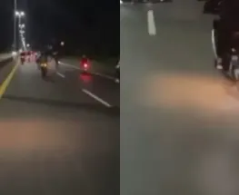 Un motociclista murió al chocar en una carrera clandestina y la secuencia quedó filmada