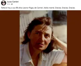 Falleció Leonor Cecilia Rigau de Carrieri, figura destacada del arte en Cuyo