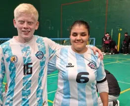 Milagros Domínguez y Lautaro Fernández debutan en la Copa Tango de goalball