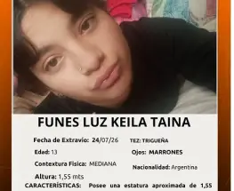 Buscan intensamente a una adolescente de 13 años desaparecida desde el viernes