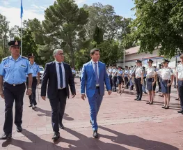 Orrego renovó la cúpula policial, presentó la nueva Plana Mayor y entregó movilidades para reforzar la prevención