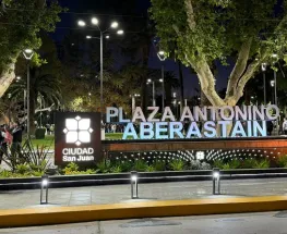 La Plaza Aberastain fue reabierta con mejoras patrimoniales, accesibilidad y wifi libre