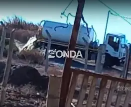 Angaco: vecinos denunciaron una descarga de líquidos cloacales fuera del área habilitada