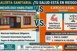 El Colegio de Kinesiólogos denunció un aumento del ejercicio ilegal de la profesión en San Juan