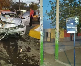 Un remis y un auto chocaron en Pocito: cuatro personas terminan heridas