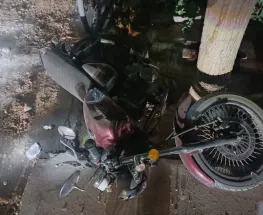 Un motociclista se estrella contra un árbol