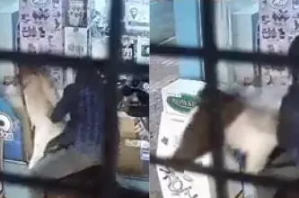 Dos ladrones llegaron a caballo, robaron un kiosco y escaparon al trote