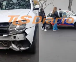 Un choque entre una camioneta y un auto alteró la circulación en avenida Alem