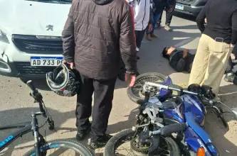 Un choque en una esquina de Capital dejó internado a un efectivo policial