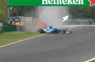 Gasly terminó contra las protecciones en Spa y Alpine cerró la FP2 con daños severos