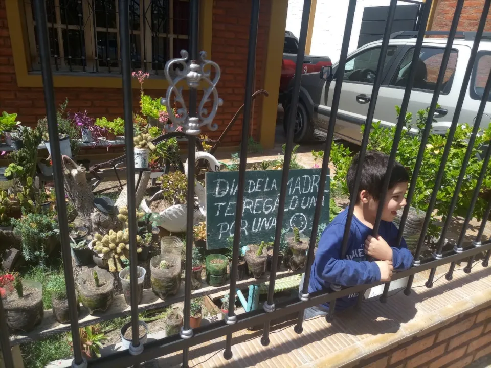 Benjamín, regala plantas a cambio de sonrisas