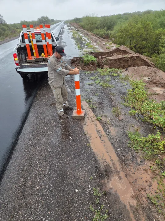 lluvia ruta socavón daños 