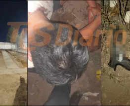 Una pareja fue atacada en Santa Lucía y el joven logró hacer caer un arma de los agresores