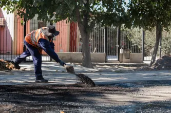 Caucete suma frentes de pavimentación y bacheo en varias calles