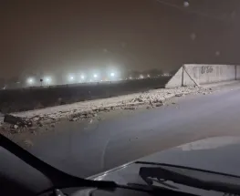 El viento sur provocó daños en el cerramiento del Jockey Club San Juan
