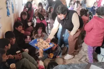 San Martín llevó una tarde recreativa a Boca del Tigre con cine y juegos