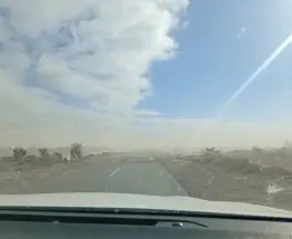 Una tormenta de arena complica el tránsito en la Ruta 40 y recomiendan máxima precaución